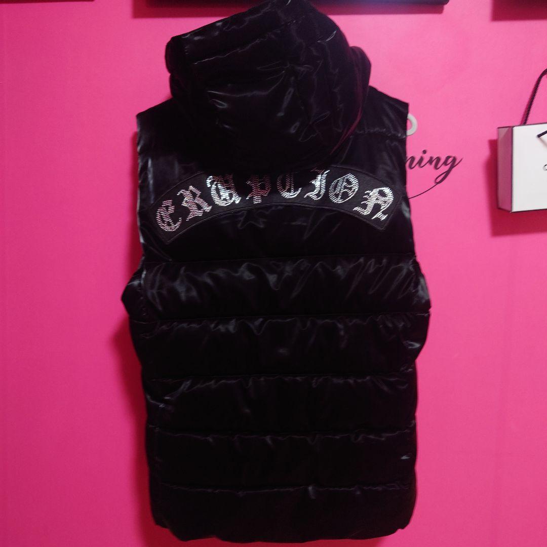 アダムスジャグラー フード付きダウンベスト 黒 美品
