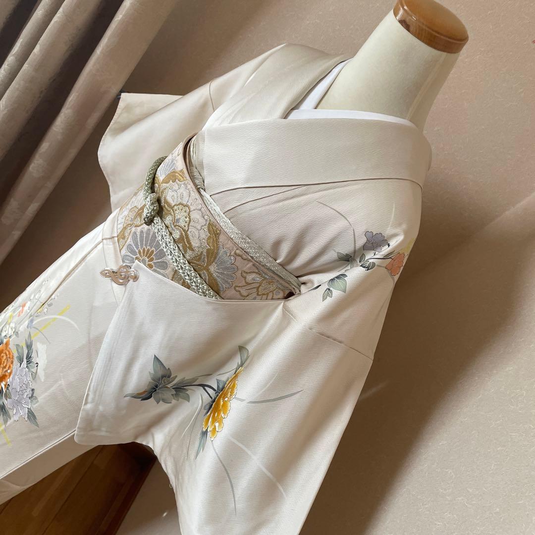 ひろりん様おまとめ　優しい生成色に四季花が美しい訪問着