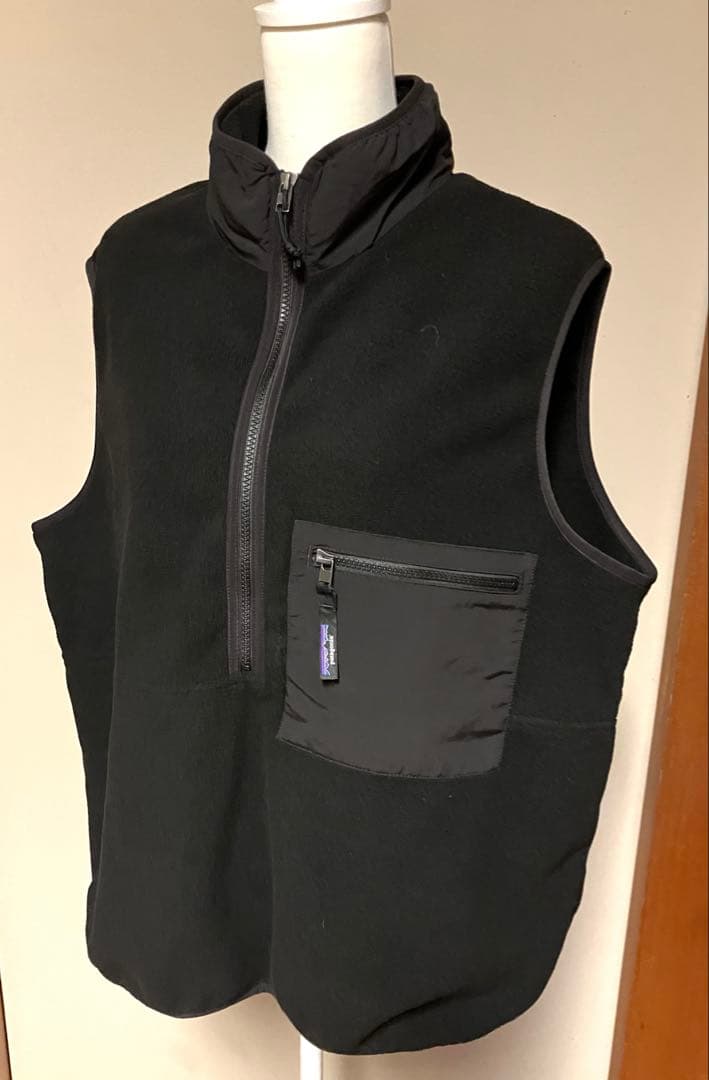【超人気‼️】パタゴニア patagonia プルオーバーフリースベスト 黒 XL