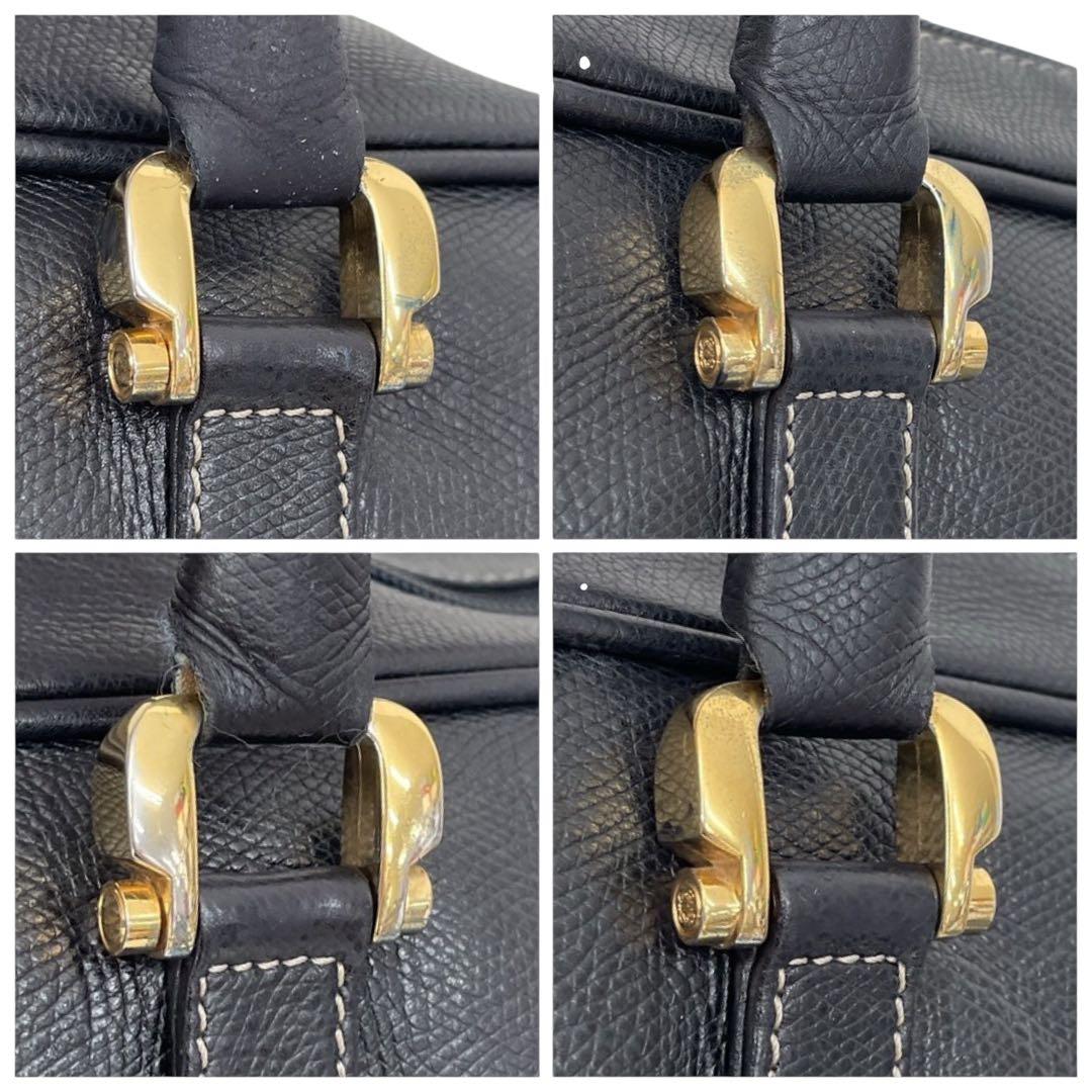 【極美品】ロエベ　ビジネスバッグ　アナグラム　ブラック　レザー　5128