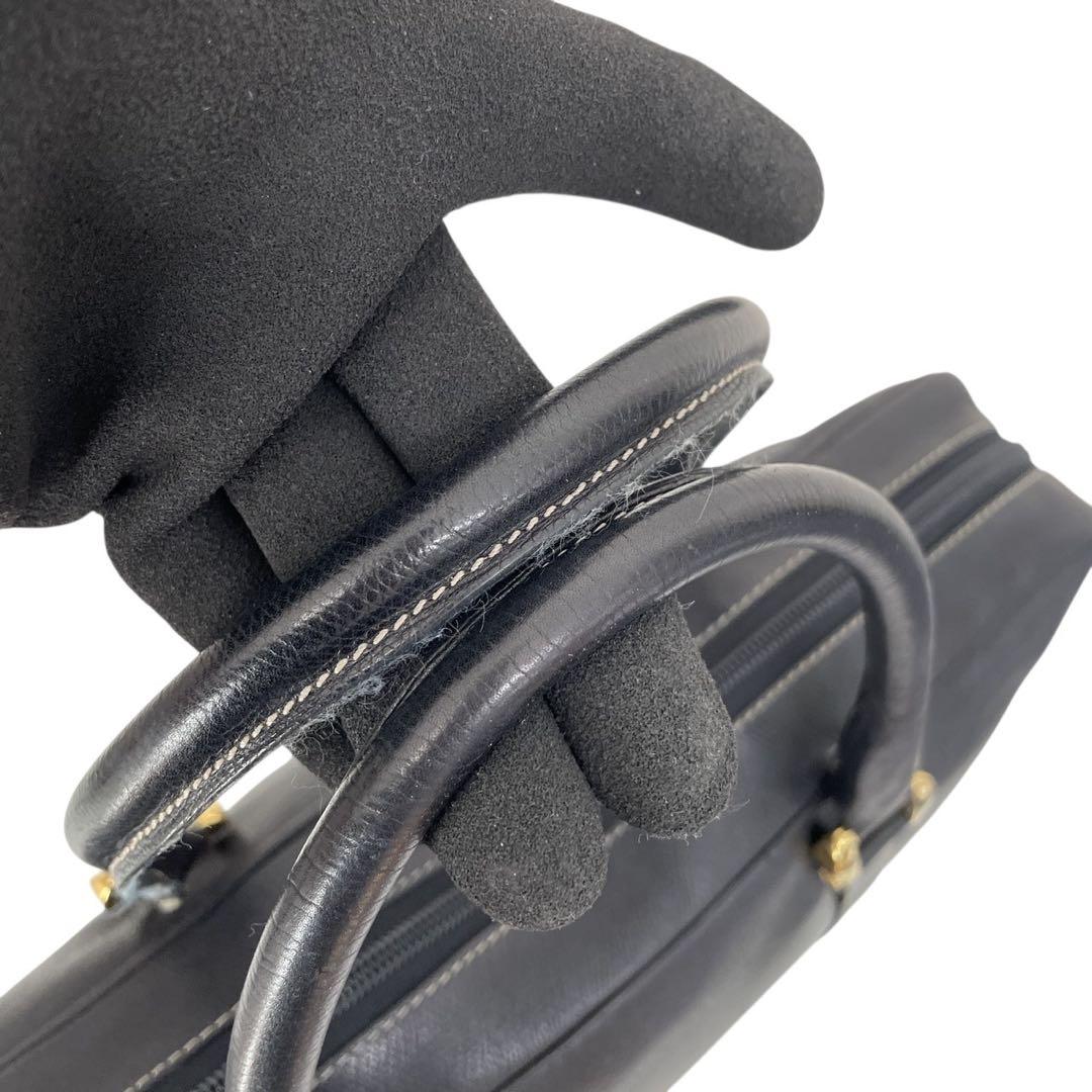 【極美品】ロエベ　ビジネスバッグ　アナグラム　ブラック　レザー　5128