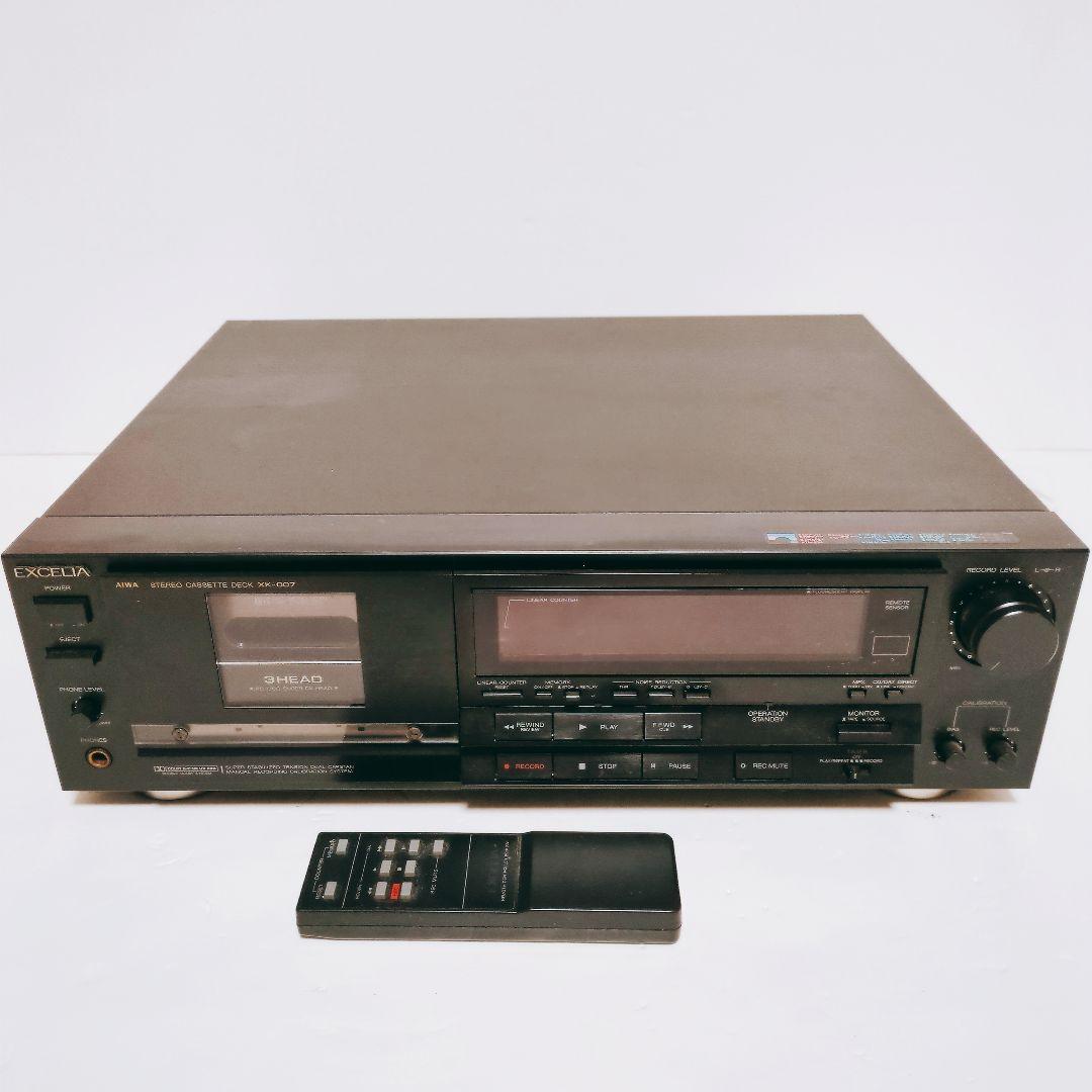 AIWA アイワ EXCELIA XK-007 カセットデッキ リモコン付き
