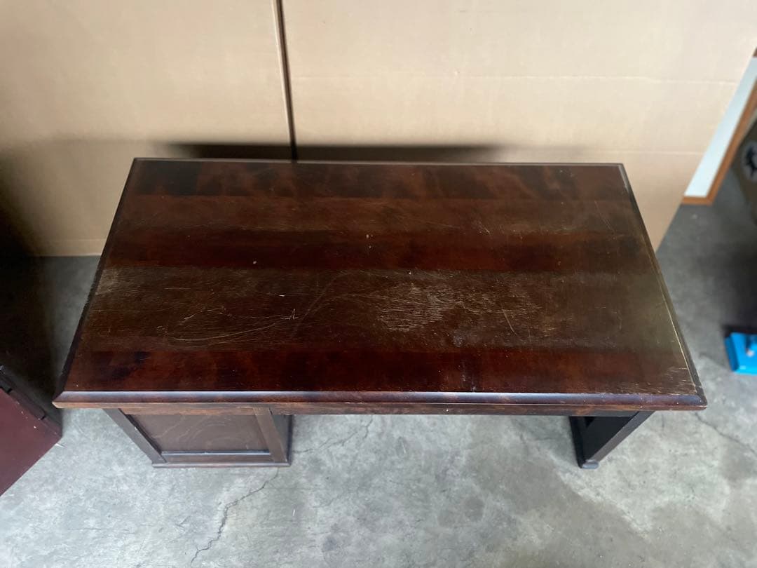 北海道民芸家具　書斎　 樺無垢材 座机/文机/帳場机/作業台/デスク/机　名あり