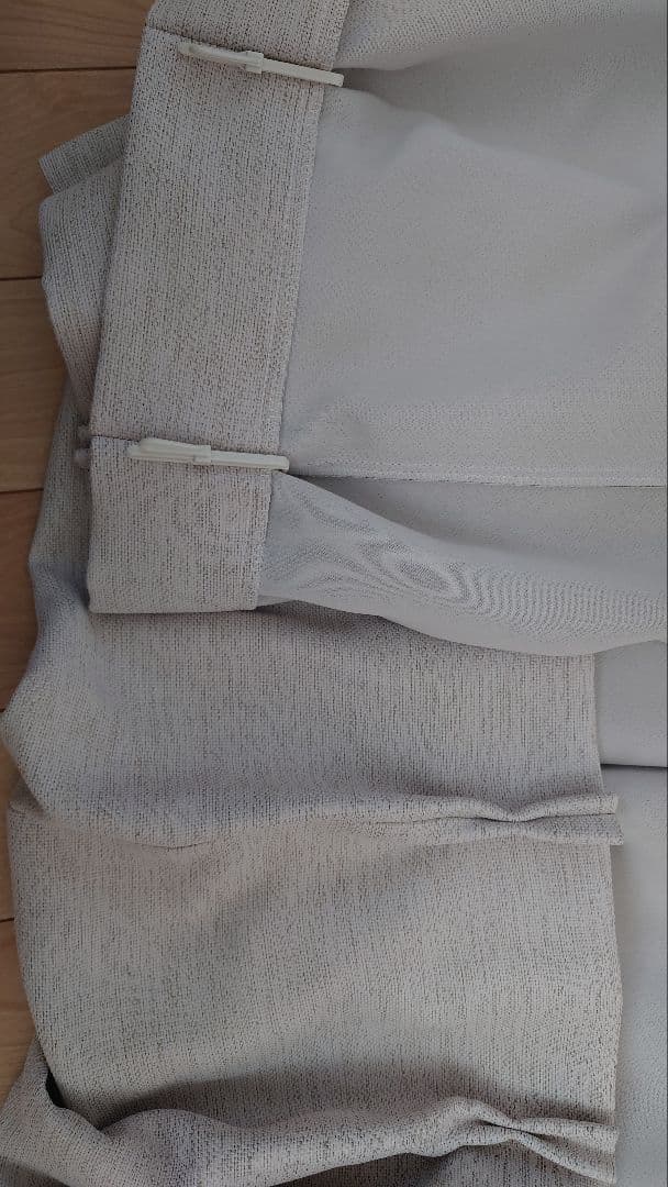 ニトリ　オーダー　裏地付遮光カーテン＋カーテンレール　幅約2.9m✕高240cm