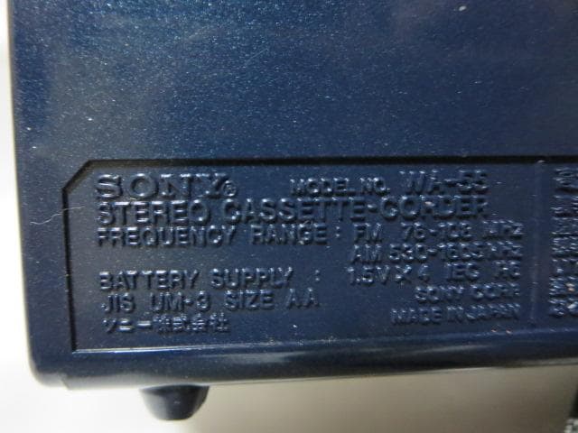 SONY FM/AM 2バンド ステレオカセットコーダー WA-55