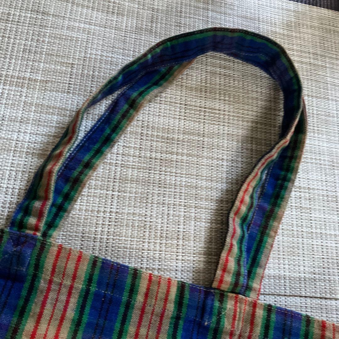 レア　フランスパリ　MERCI チェック　トートバッグ