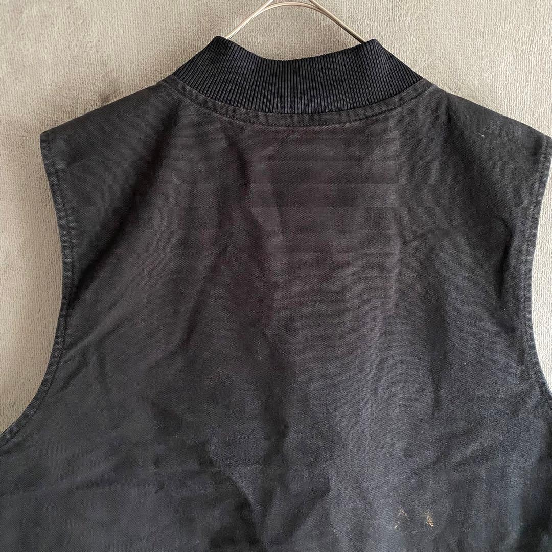 Carhartt ダックベスト 裏キルティング 2XL Tall ブラック