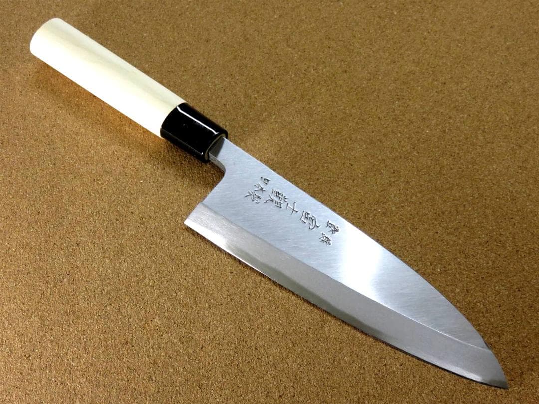 関の刃物 出刃包丁 165mm 片刃 右利き 魚 鳥 スッポン 肉解体 厚く重い