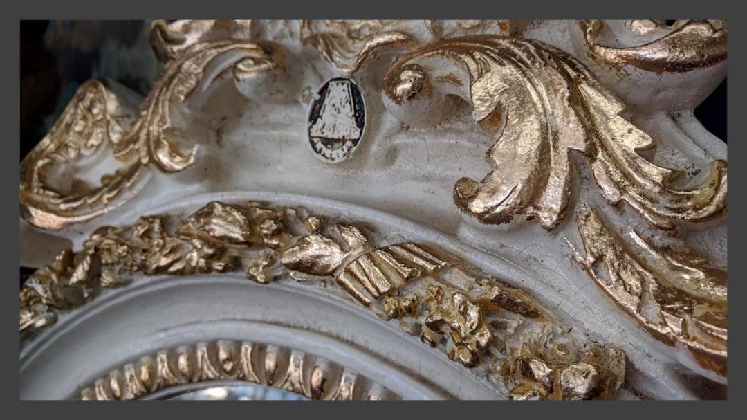 K44 ロシア製 アンティーク 楕円 全身鏡 壁掛けミラー