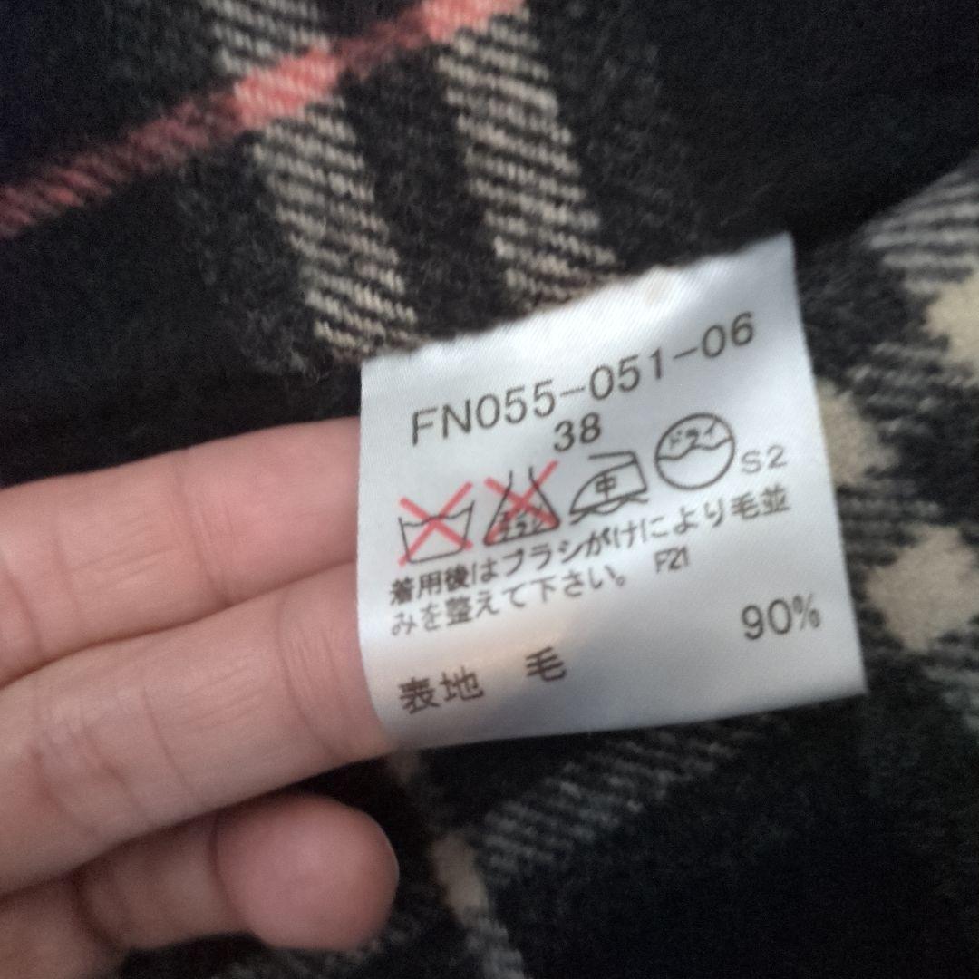 【美品】BURBERRY カシミヤ混 ウールショートコート