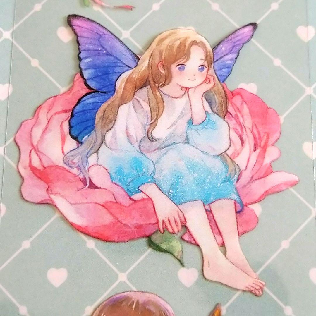 のこり２✩SALE✩789＃花间精灵(PET)欣甜切売り海外人物マステ女の子苜暖