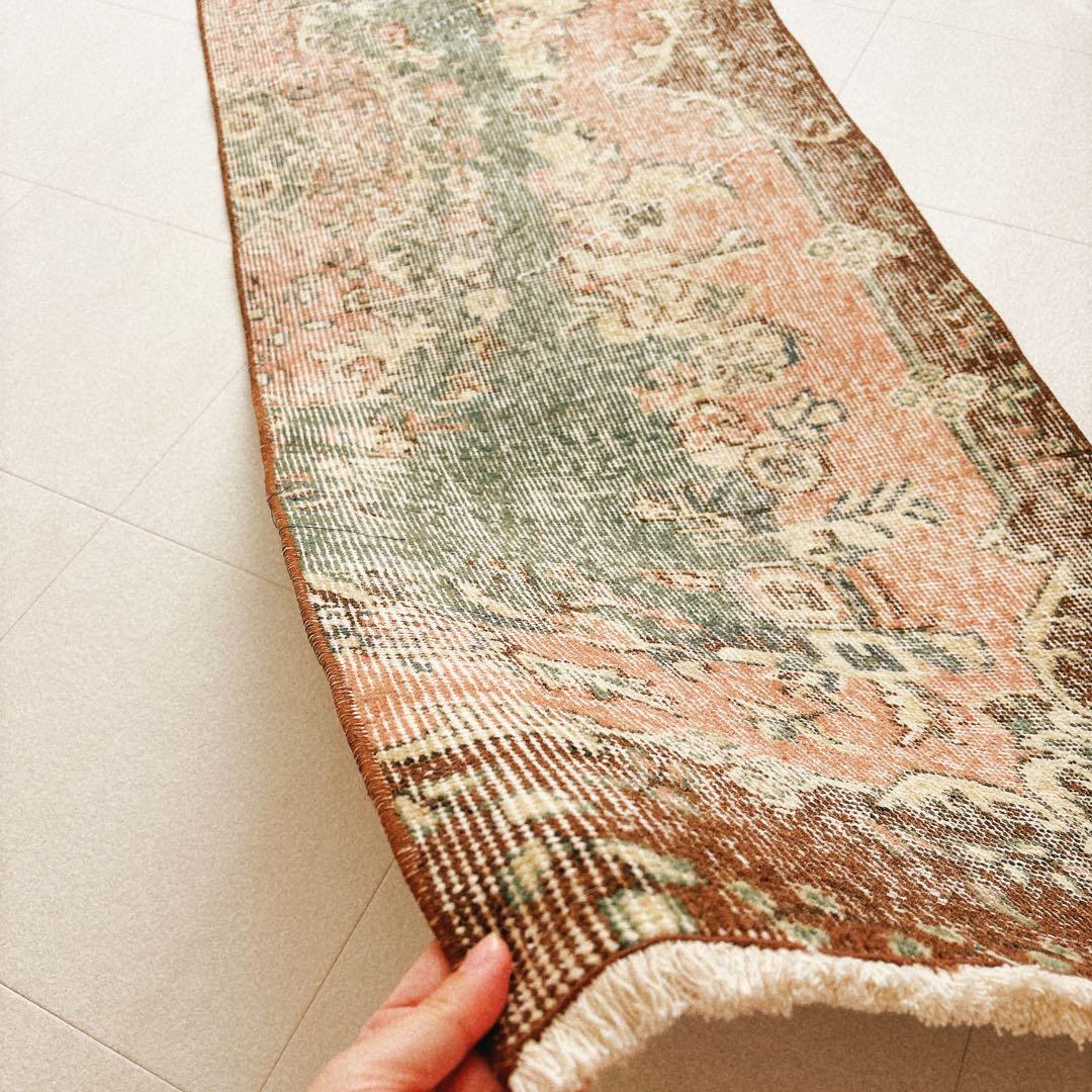 トルコ　ヴィンテージラグ　ランナーラグ