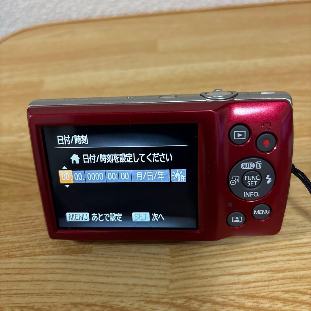 【美品】Canon IXY 200デジタルカメラ レッド 本体+充電器、予備電池