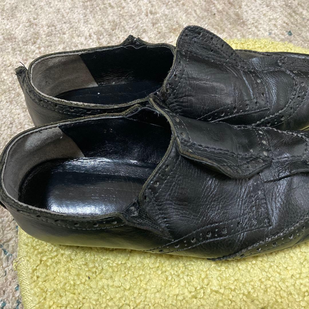 希少コムデギャルソントリコ　メダリオンシューズ皺加工22黒