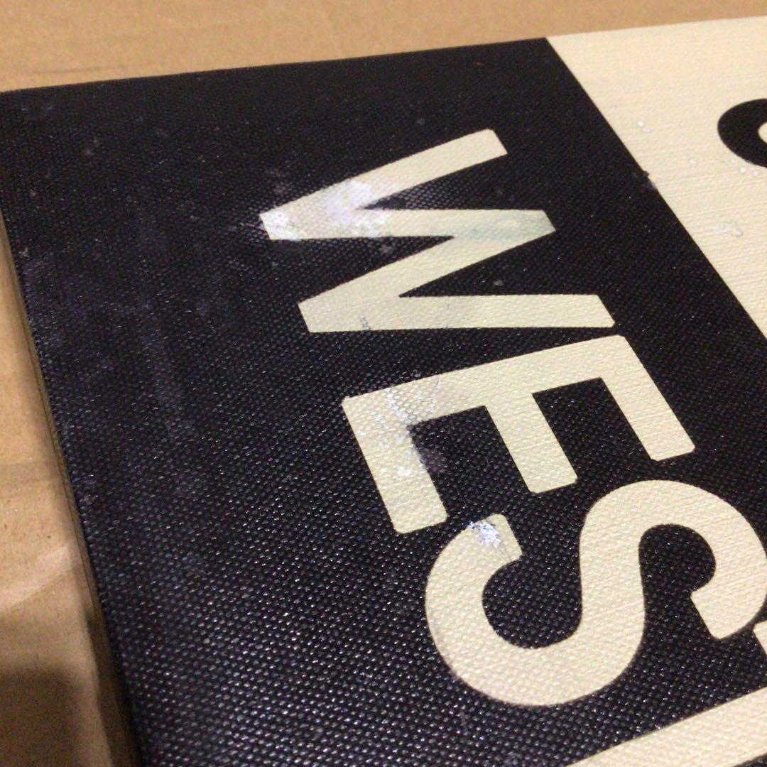 バス停 行き先表示板 木製 黒白　イギリス ロンドン インテリア