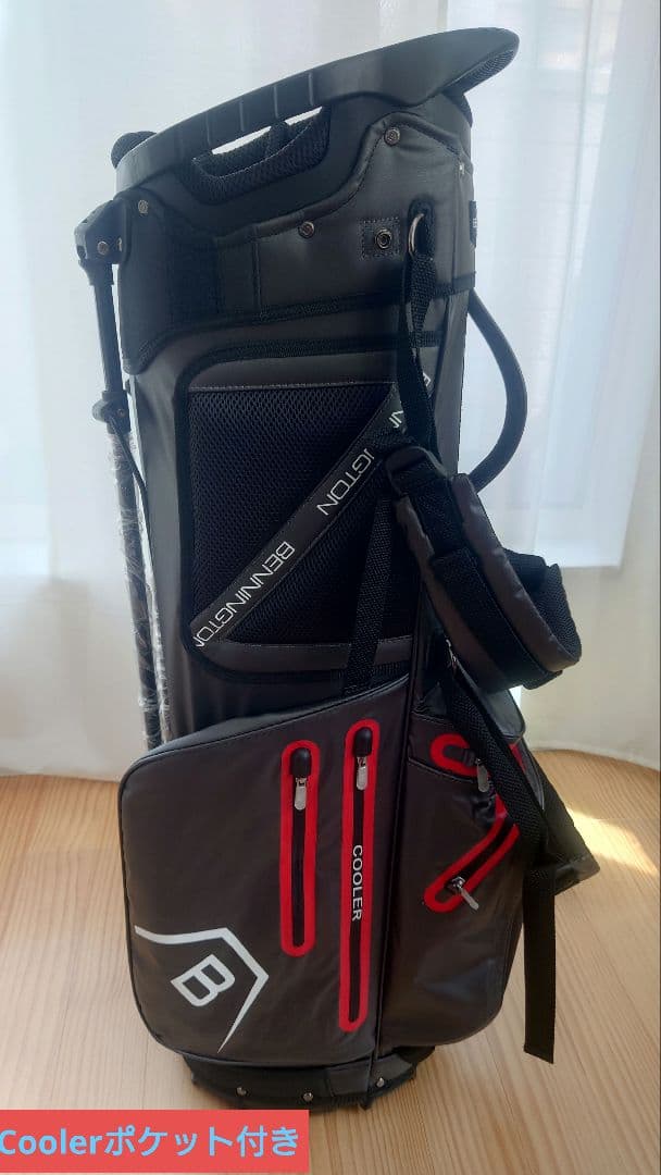 BENNINGTON ZONE キャディバッグ グレー/レッド14分割