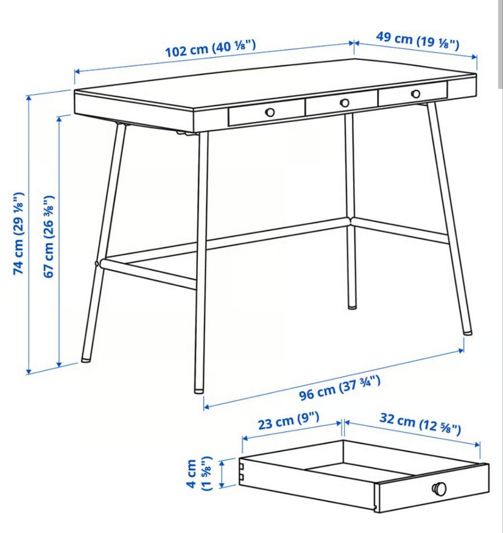 【週末価格・未使用品・未組立】IKEA LILLÅSEN リルオーセン デスク