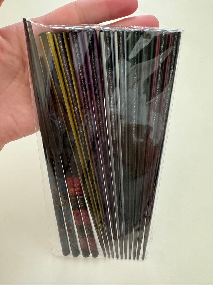 漆仕上げ 螺鈿箸 5膳セット➕おまけ2膳 値段交渉可　海外人気お土産　嵐カラー