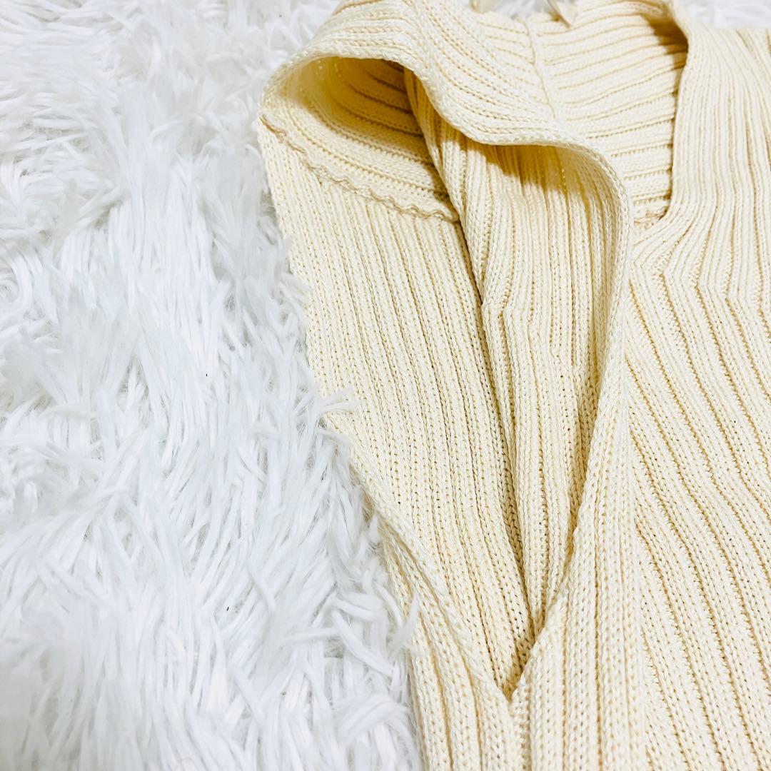 美品✨セリーヌ フィービー期 サマーニットワンピース　ノースリーブ アイボリー