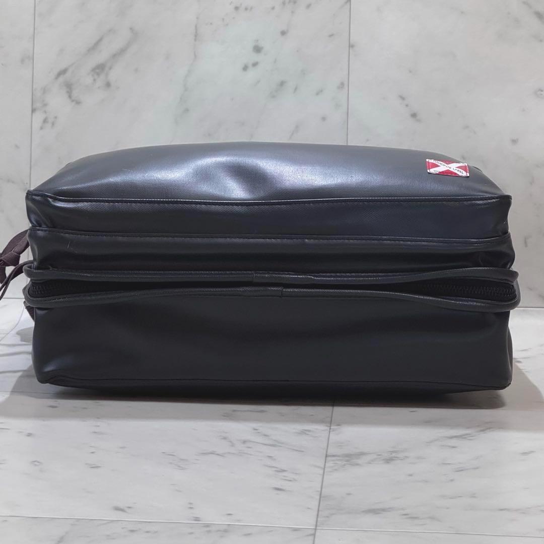 【良品】ラゲッジレーベル ライナー ショルダーバッグ ブラック 赤バッテン