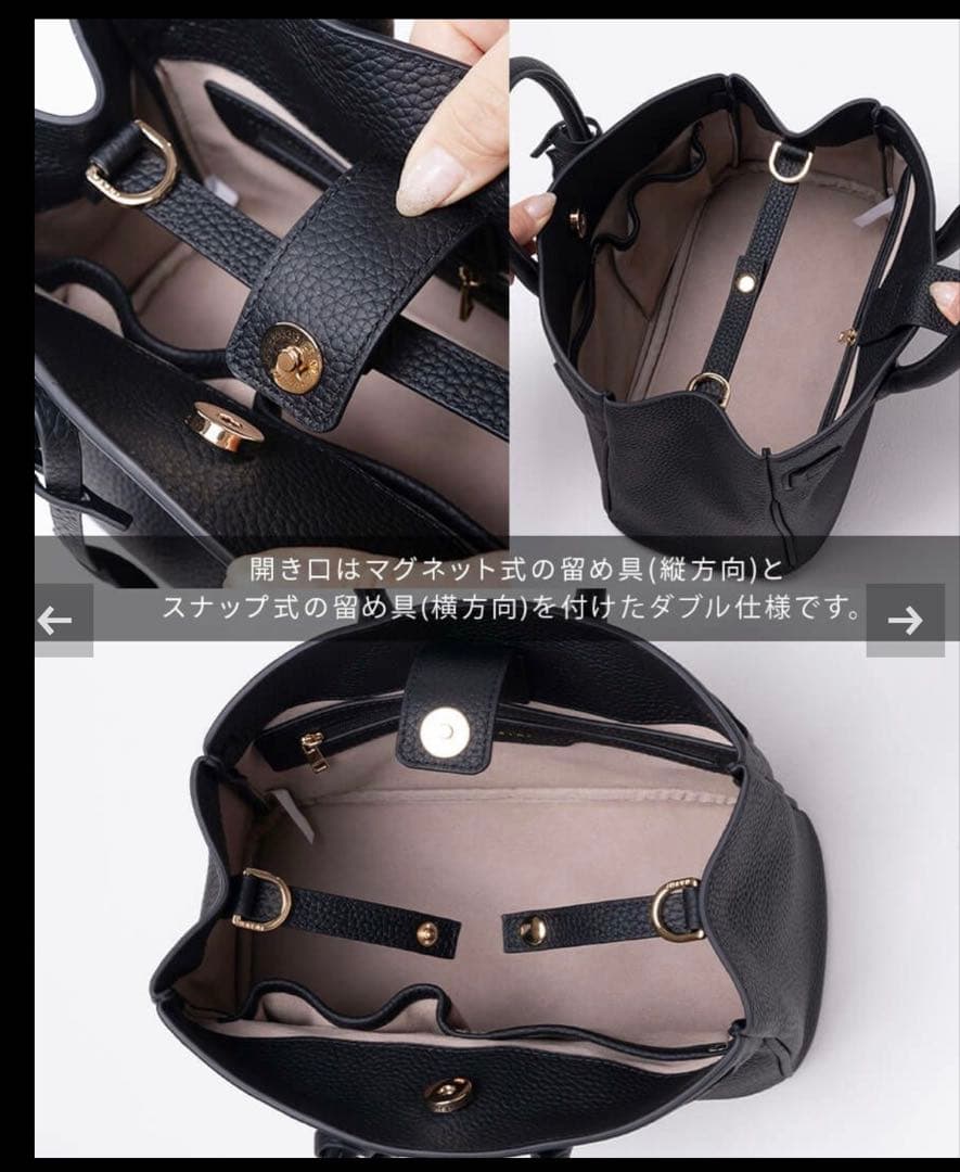 【美品】ヘイニ　レネ　ショルダーバッグ　黒　本革