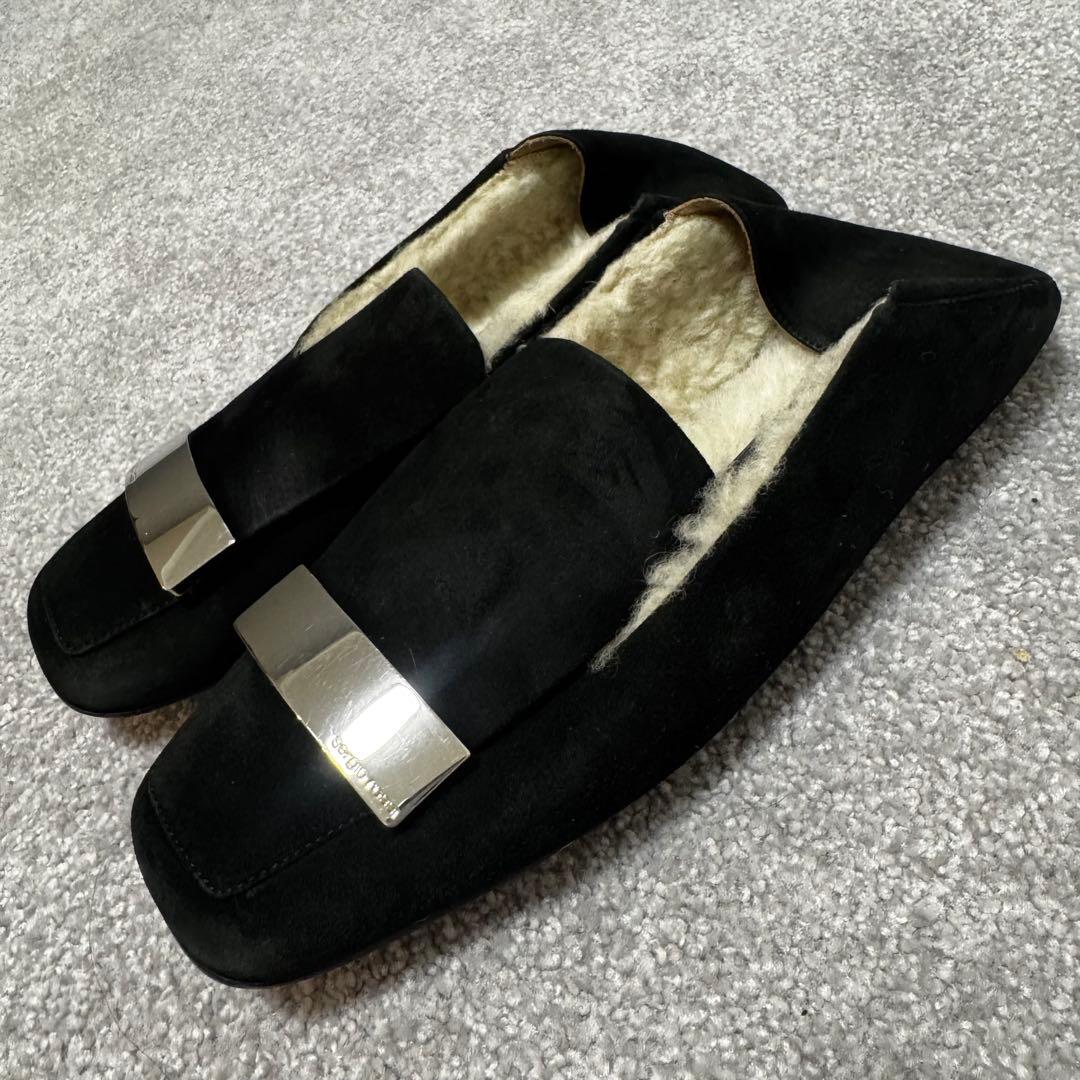 セルジオロッシスリッパフラットパンプスsr1 36 ボア