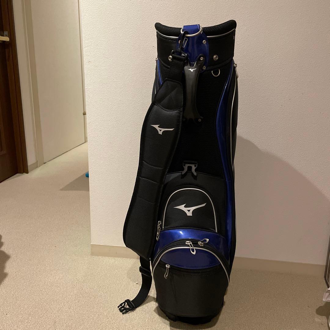 【新品未使用】ミズノゴルフキャディバッグ　ブルー×ブラック5LJC17G100