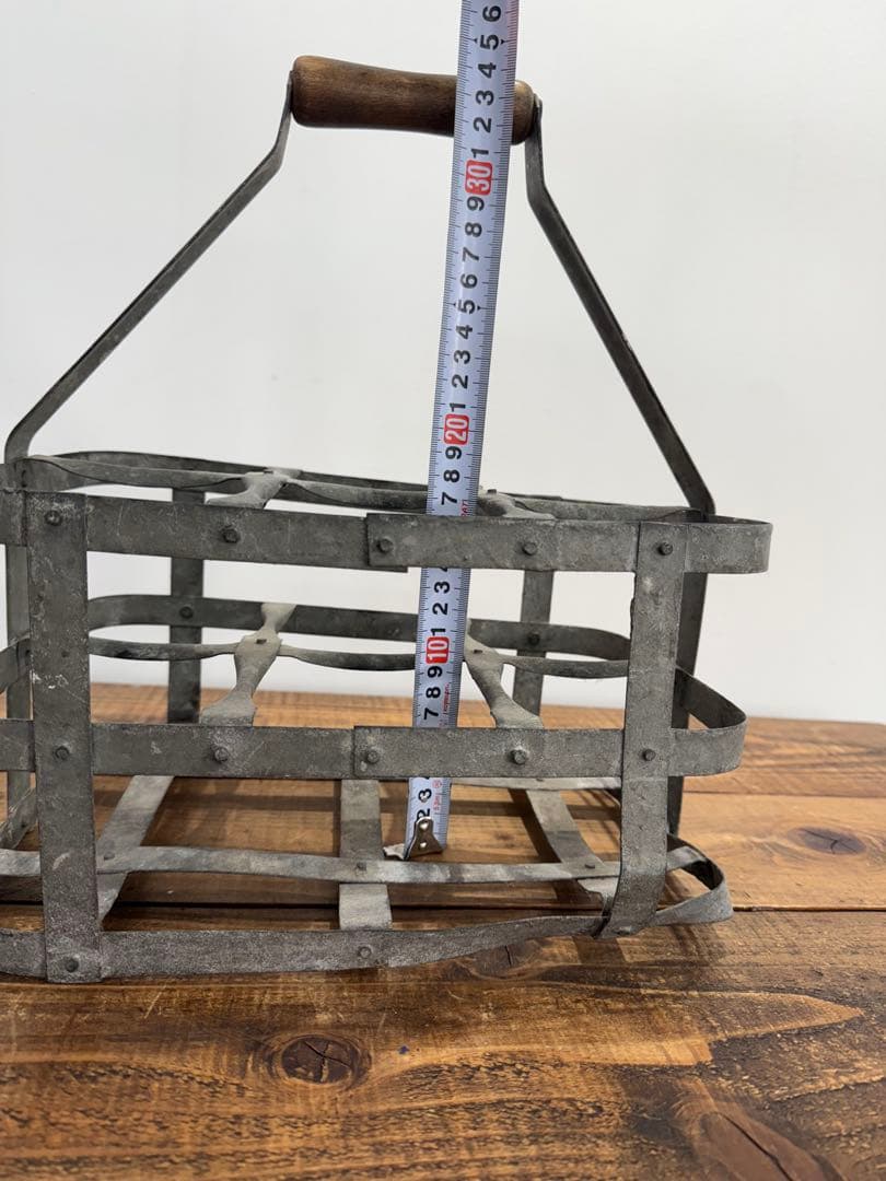 フランスアンティーク ワインラック ワインホルダー 6本 木製ハンドル