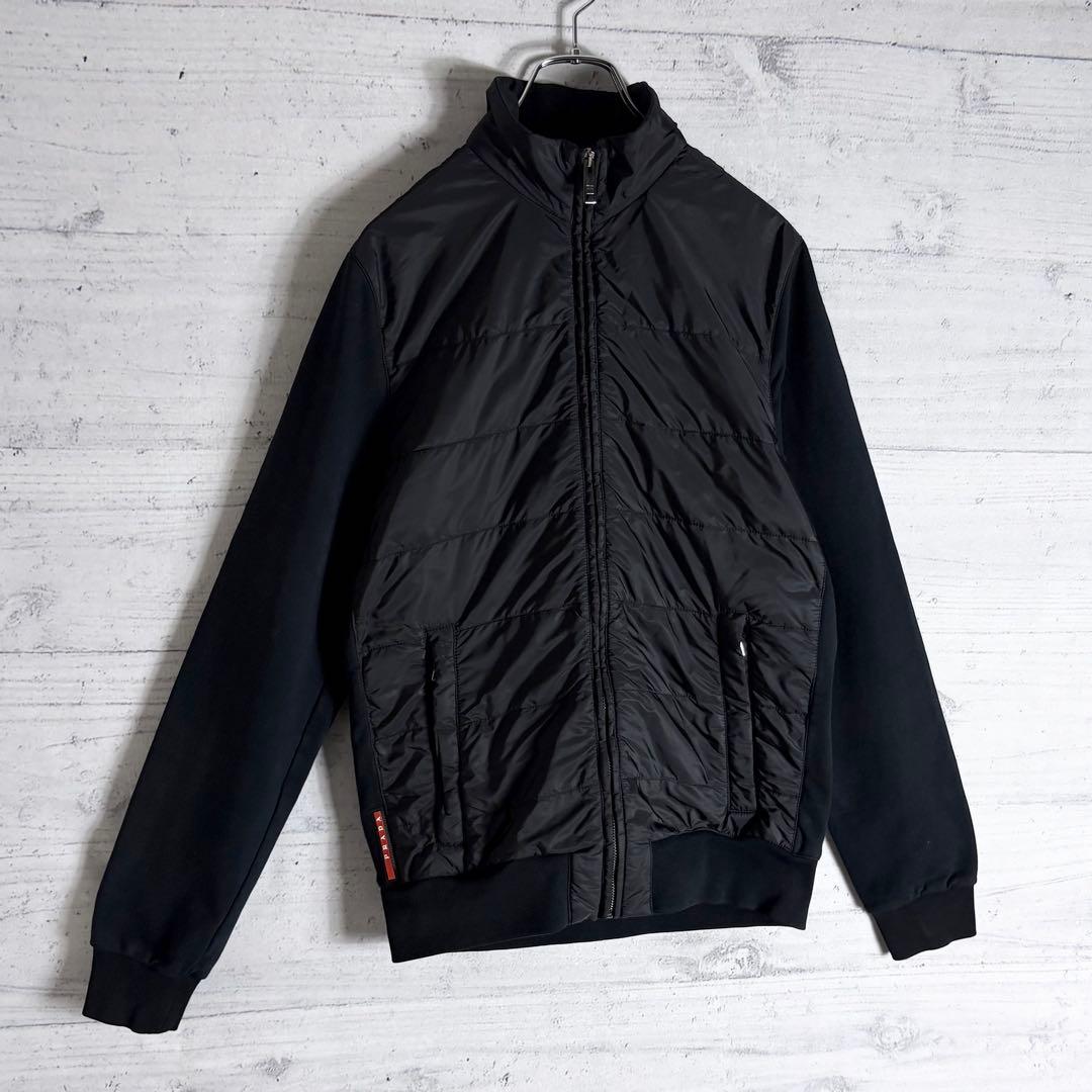 プラダスポーツ 中綿切り替えジャケット ラバーロゴ M