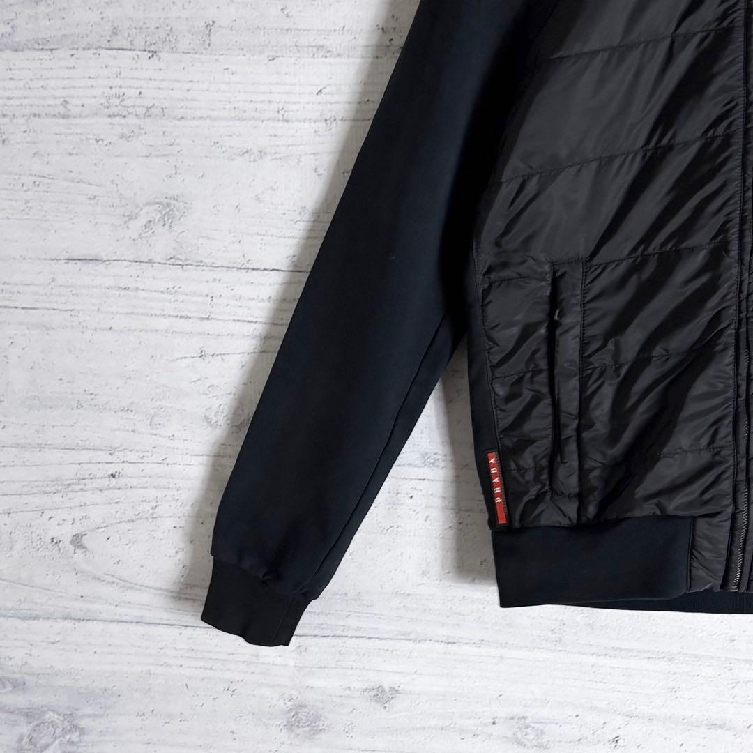 プラダスポーツ 中綿切り替えジャケット ラバーロゴ M