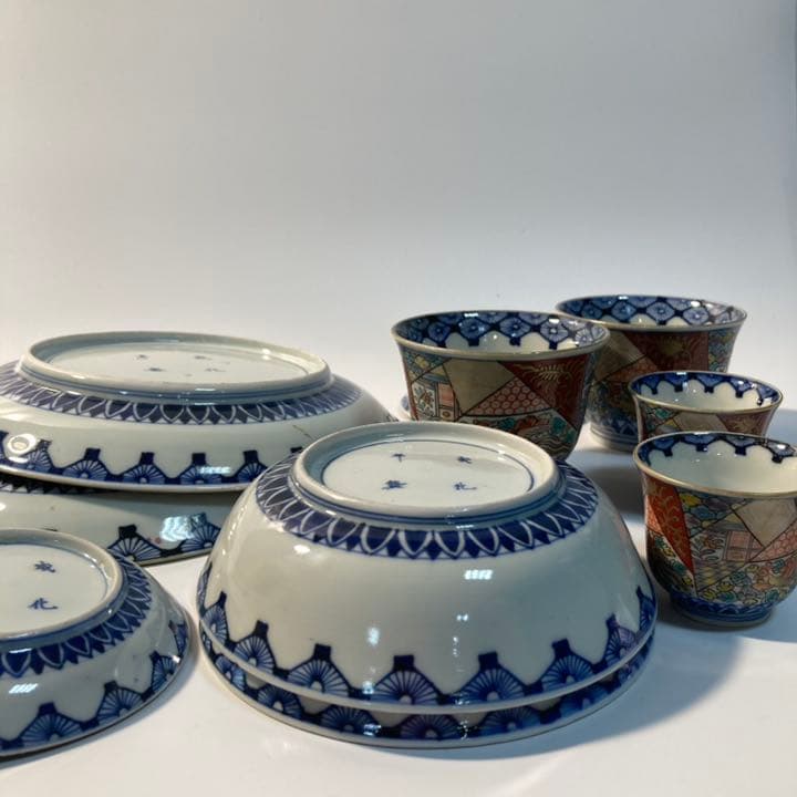 伊万里金欄手通りもの6点×2セット　骨董　古伊万里　R0216ダE