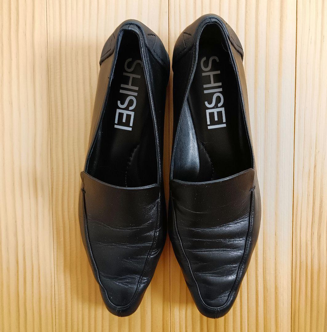 SHISEI ブラック スリッポン ローファー 23.5　シーセイ