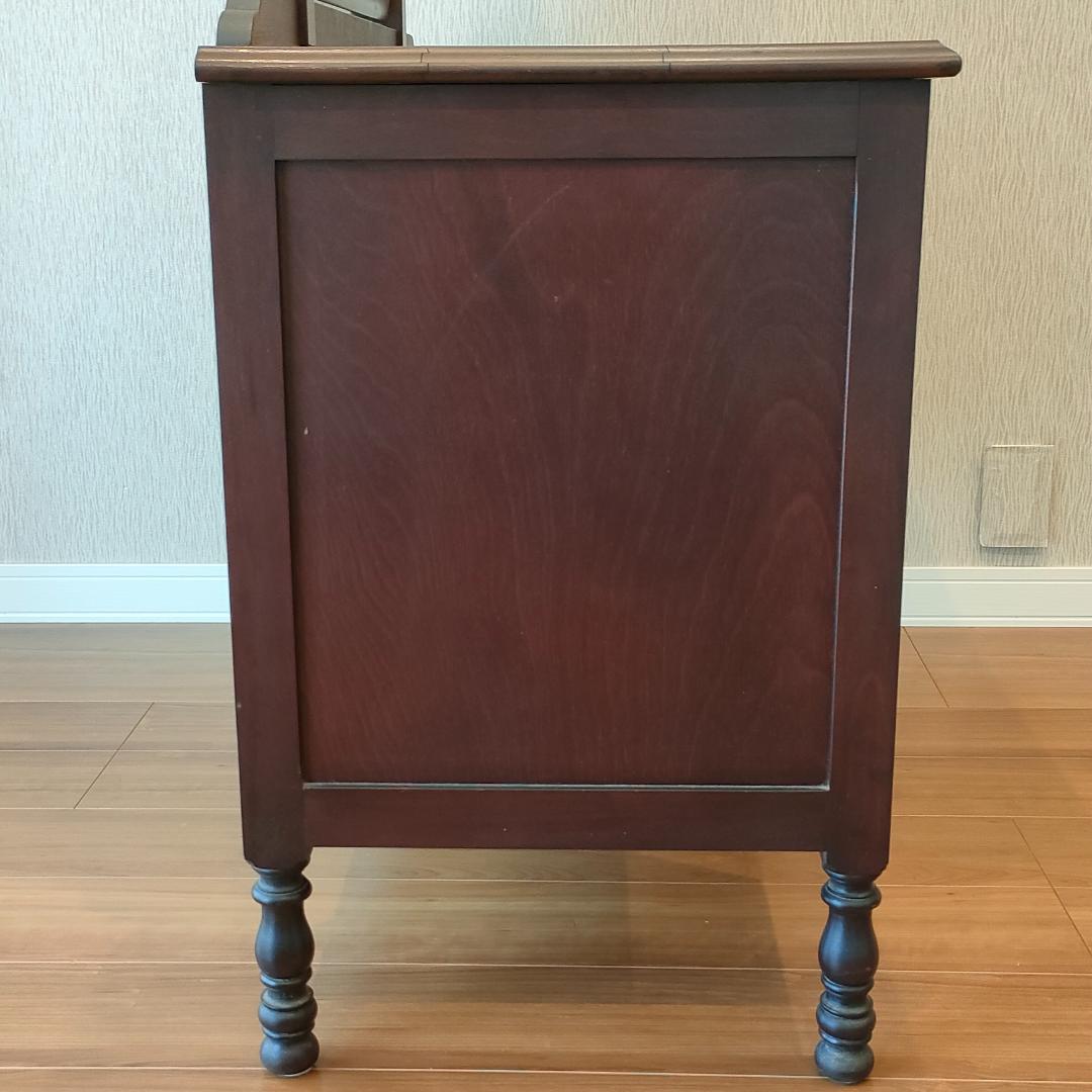 アンティーク　鏡台　スツール　セット品　 引出し７杯　ろくろ脚