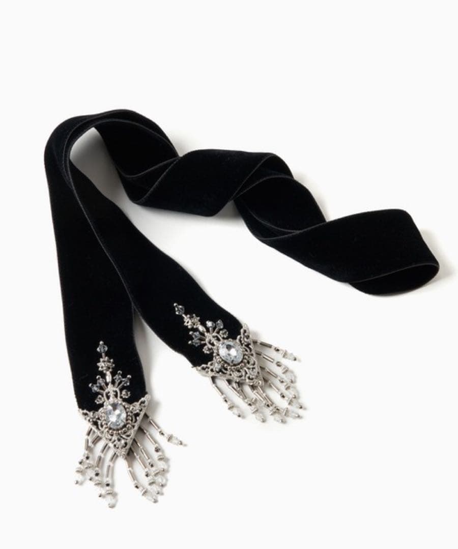 TanakaDaisuke ベルベットリボン　ビジュー　黒 未開封