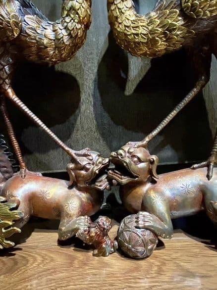 銅器 仏教 鳳凰塔の香炉 古美術 コレクション品 銅製 工芸品 彫刻装飾品置物