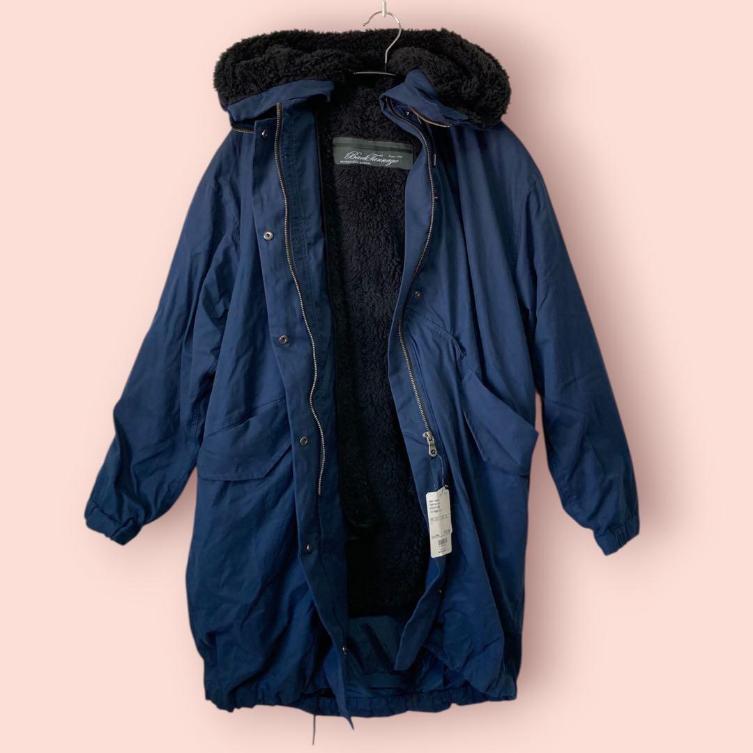 ナノユニバース　新品未使用　ライナー脱着　モッズコート　ネイビー　サイズ38