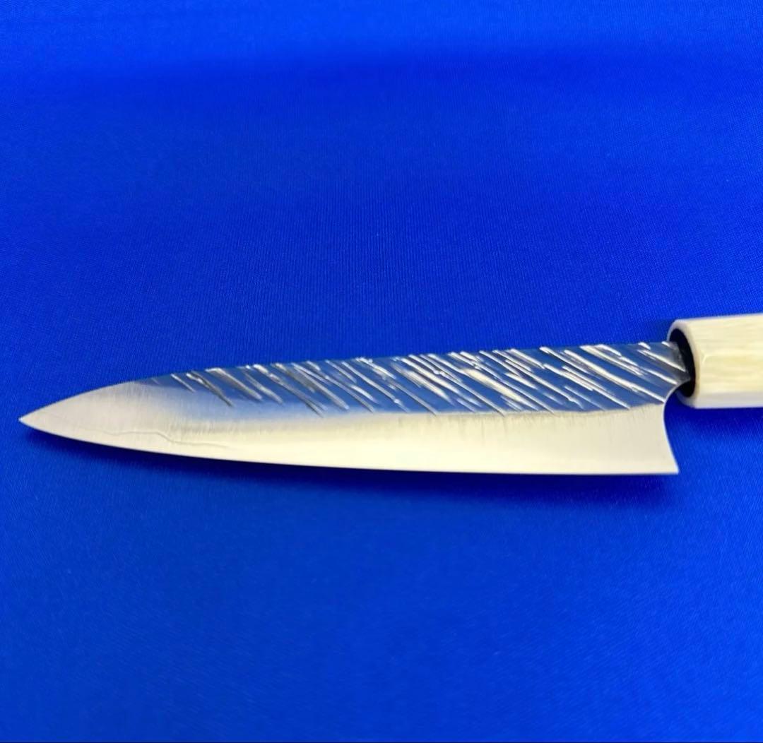 黒崎優　風神SPG2鎚目ペティーナイフ120mmスタビライズドウッド(白樺瘤)柄