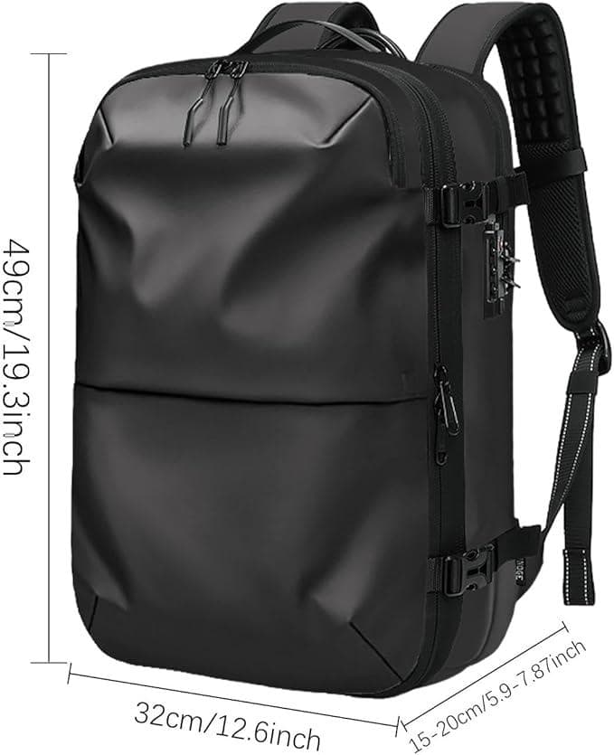 真空圧縮リュックサック(グレー)　32×15～20×49(cm) ★ポンプ有り★