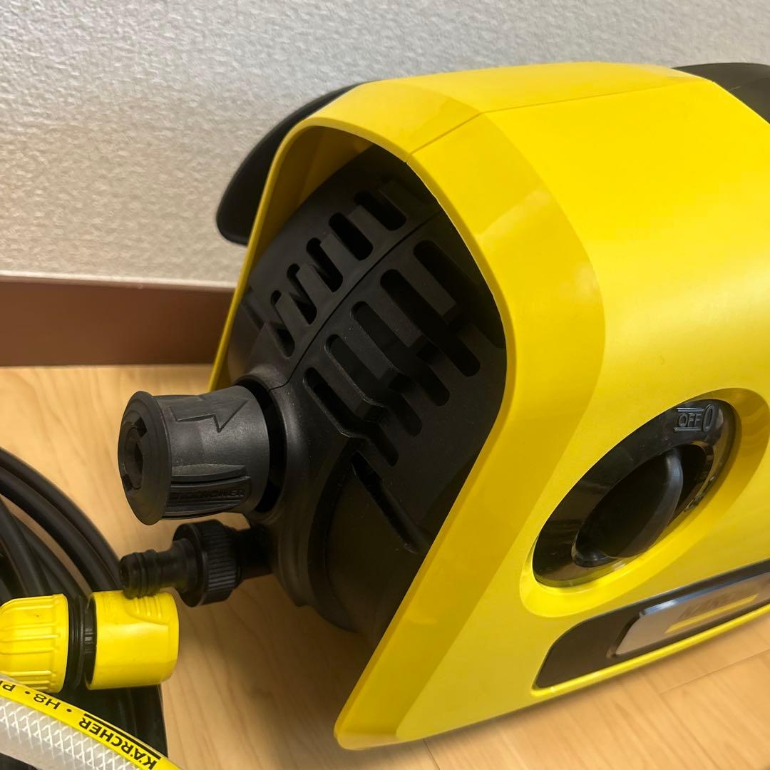 美品　高圧洗浄機 ケルヒャーK2サイレント 自吸・水道兼用ホースセット3m付き