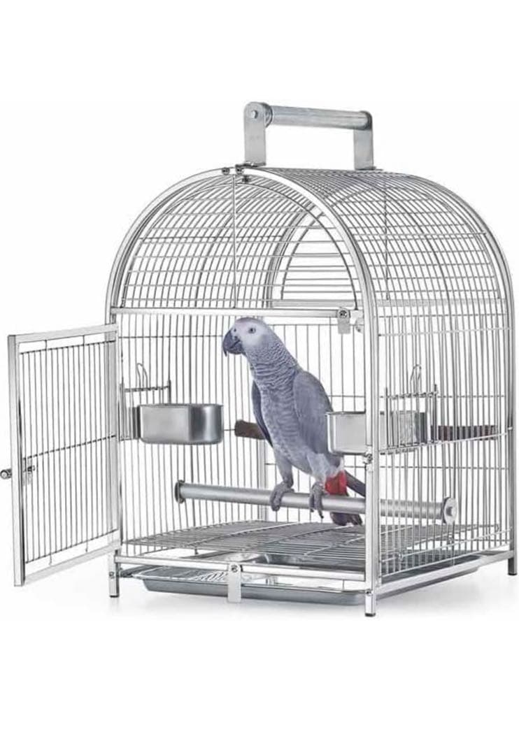 ステンレス製　中型大型インコ用　鳥かご　ケージ