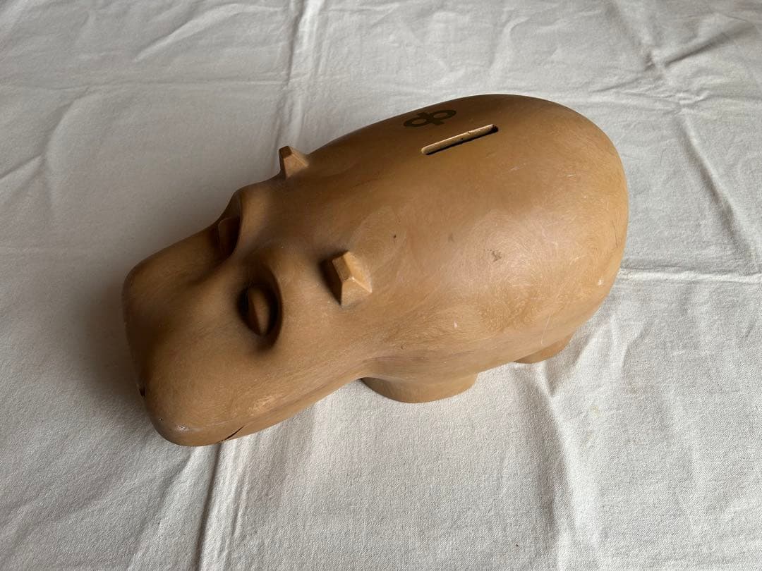 アンティーク　ヴィンテージ　大きい　カバ　貯金