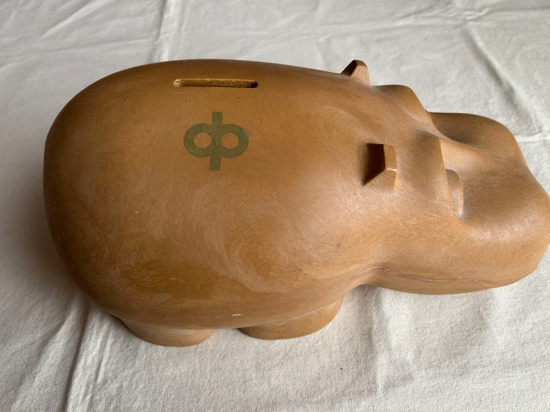 アンティーク　ヴィンテージ　大きい　カバ　貯金