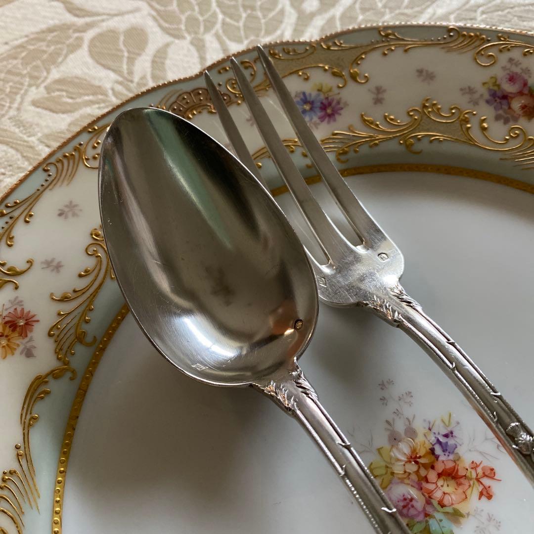 【フランス／純銀】「ブランジェ」フォーク＆スプーン＋「エナン」スプーン