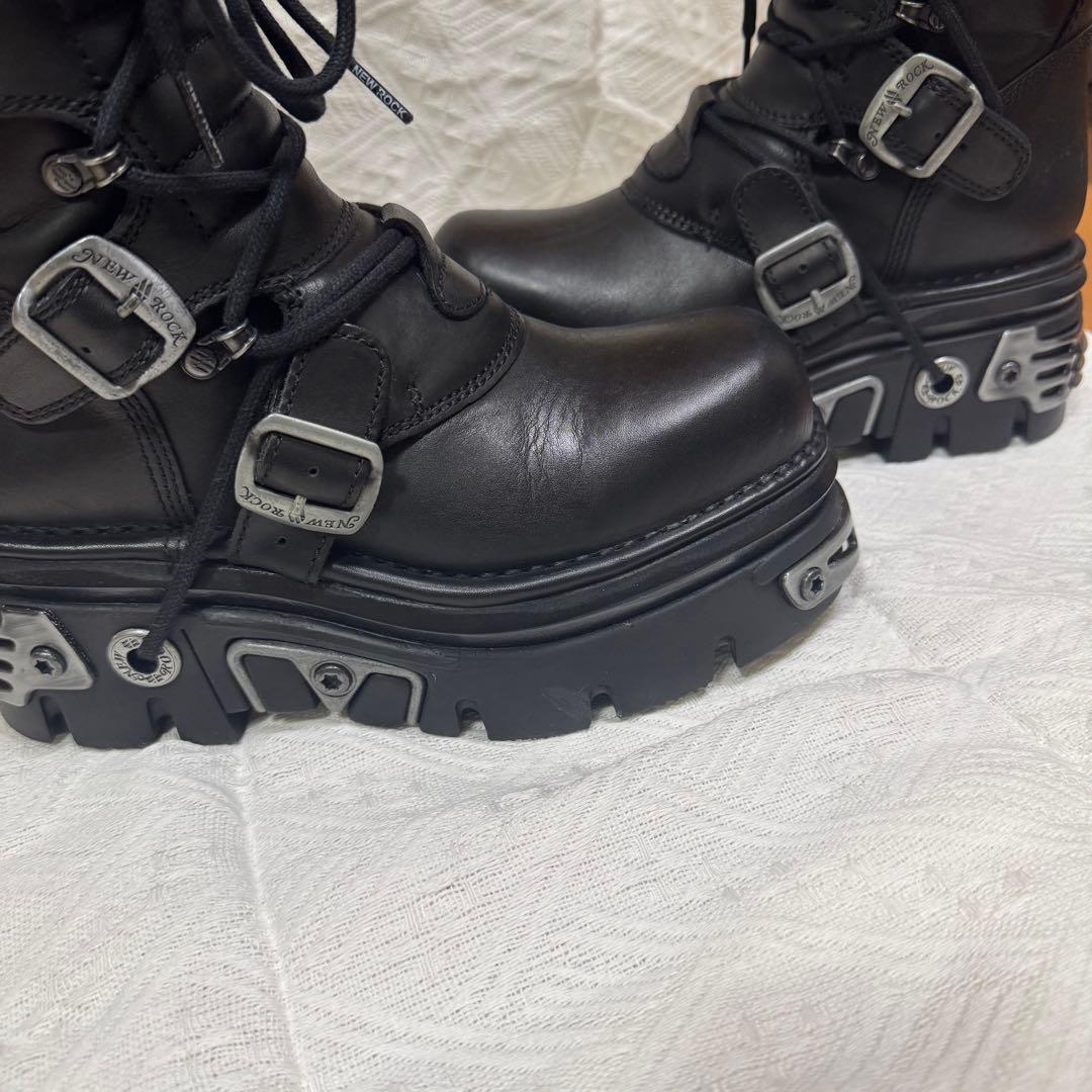 【NEWROCK】M-373-S4 ショーツブーツ レースアップ REACTOR