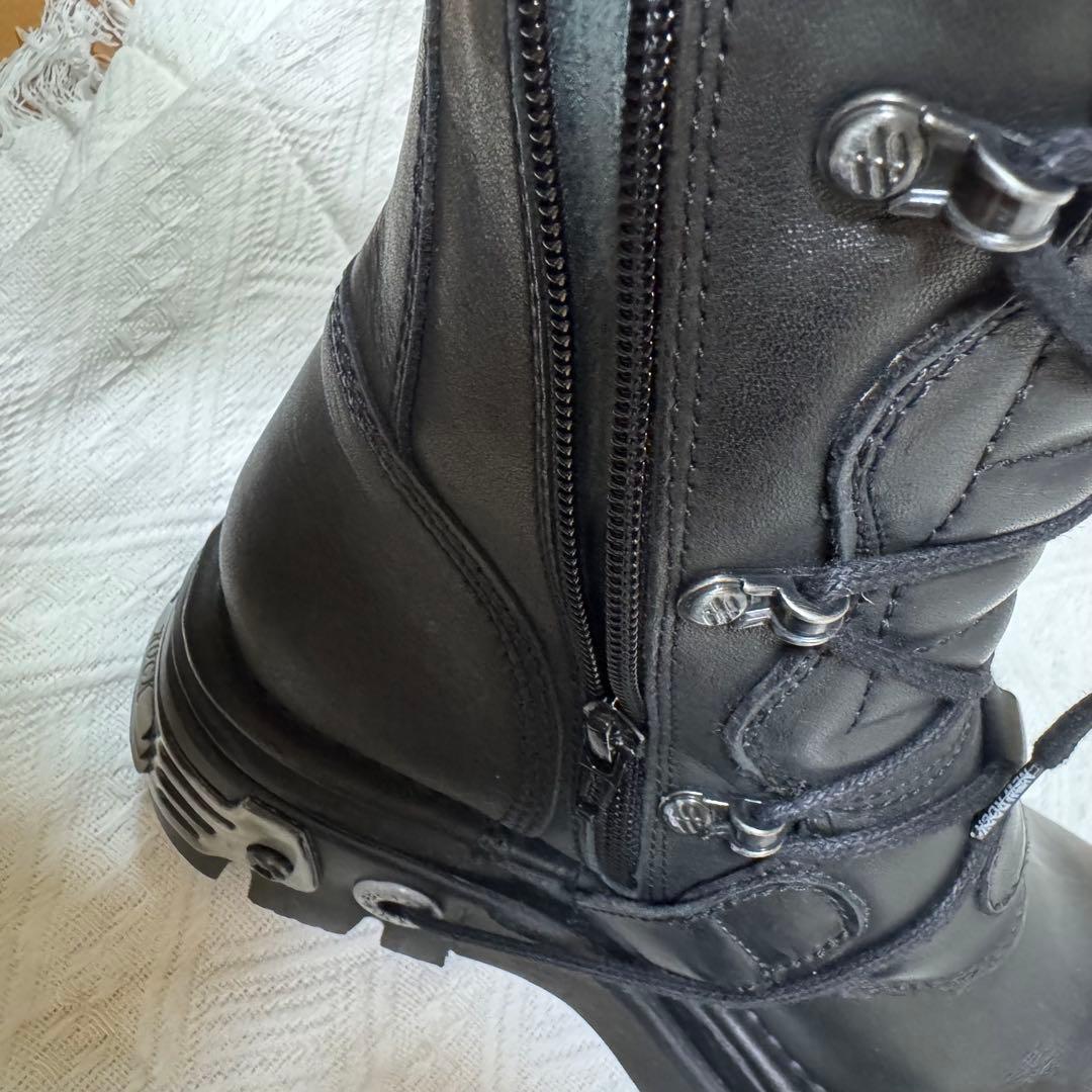 【NEWROCK】M-373-S4 ショーツブーツ レースアップ REACTOR