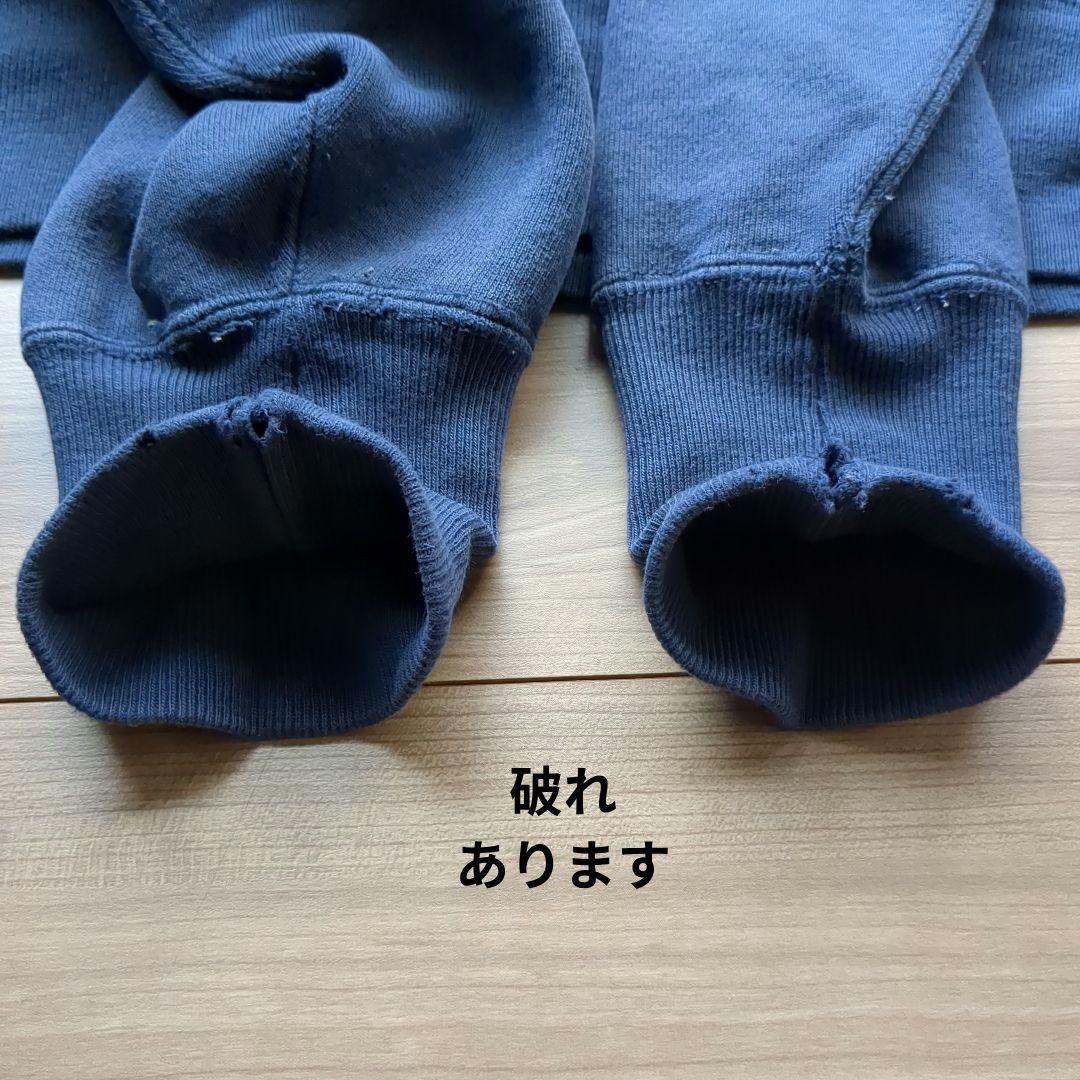 90s USA製 リバースウィーブパーカー ノートルダム ネイビー 刺繍タグXL