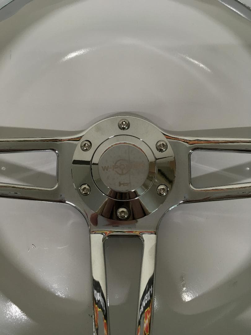 0*A様 W-POWER ステアリングホイール ホワイト