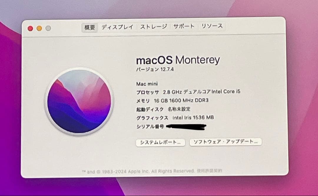 Macデスクトップ Apple Mac mini i5 16GB 512GB SSD 2014