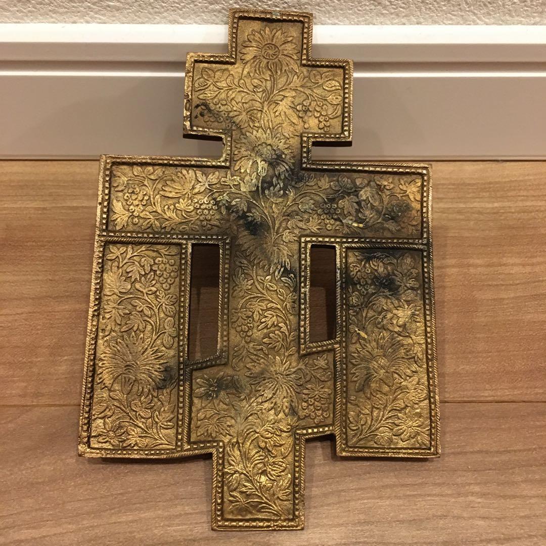 アンティーク　ブラス　真鍮　キリスト教　クリスチャン　オーナメント　オブジェ
