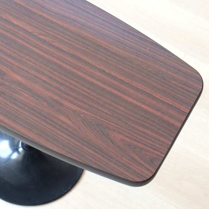 サイドテーブル レトロ メラミン天板 木製 カフェ 鉄脚